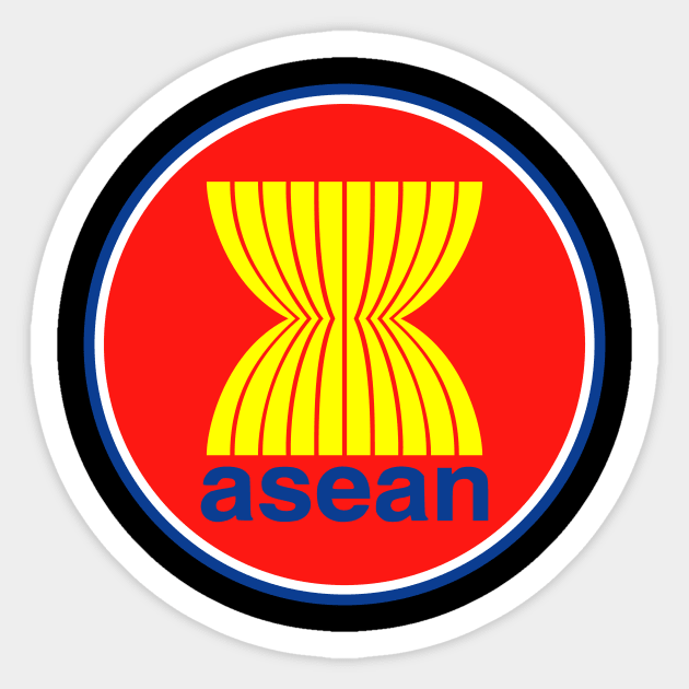 Seal of The Association of Southeast Asian Nations (ASEAN) Sticker by Flags of the World